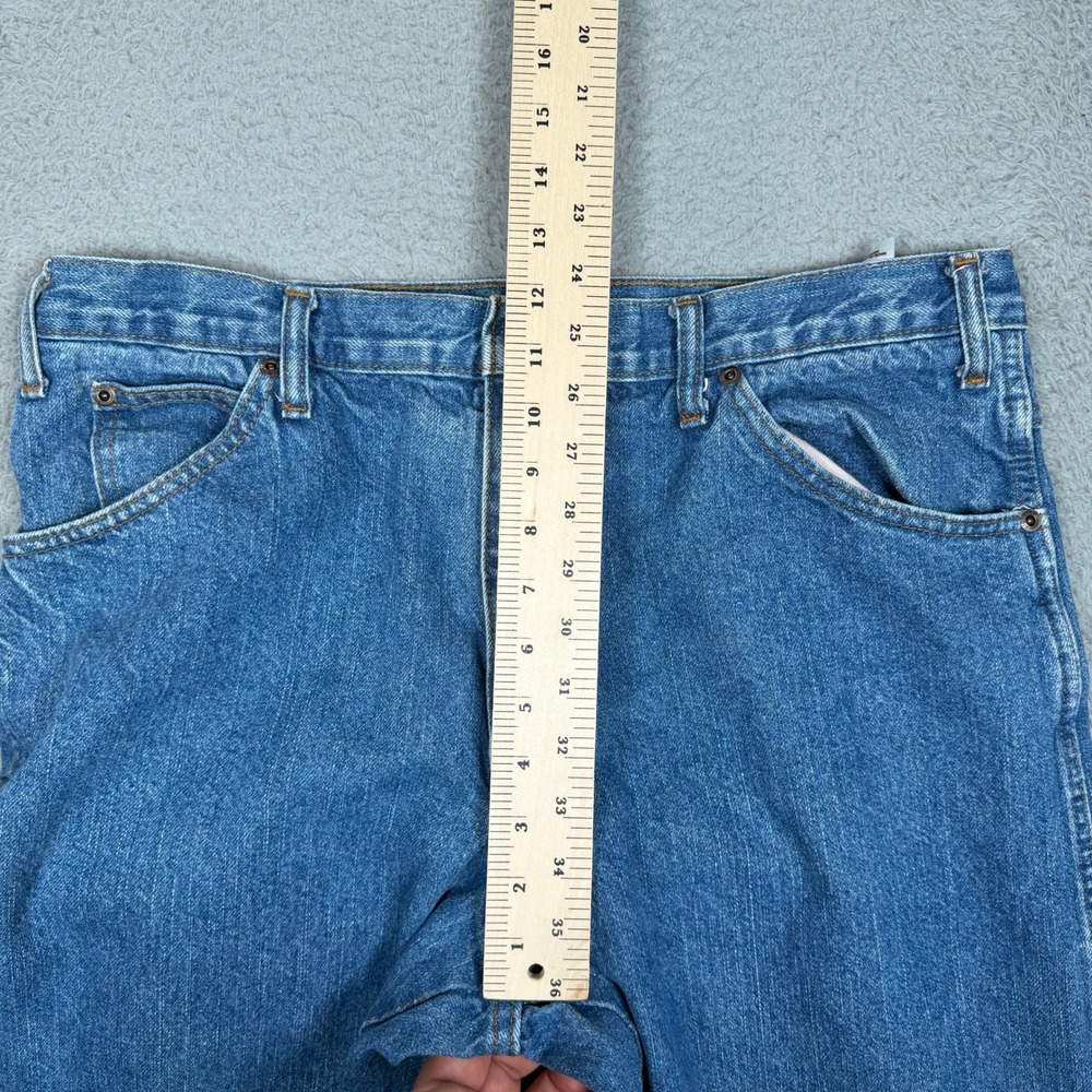 Dickies Mens Regular Fit Straight Leg Denim Jeans Blue 36x29 Medium Wash - Picture 8 of 12